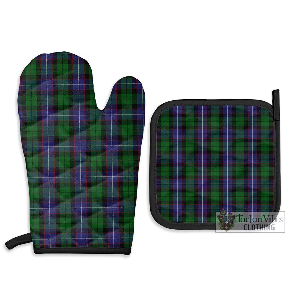 Galbraith Tartan Combo Oven Mitt & Pot-Holder Combo 1 Oven Mitt & 2 Pot-Holder Black - Tartan Vibes Clothing