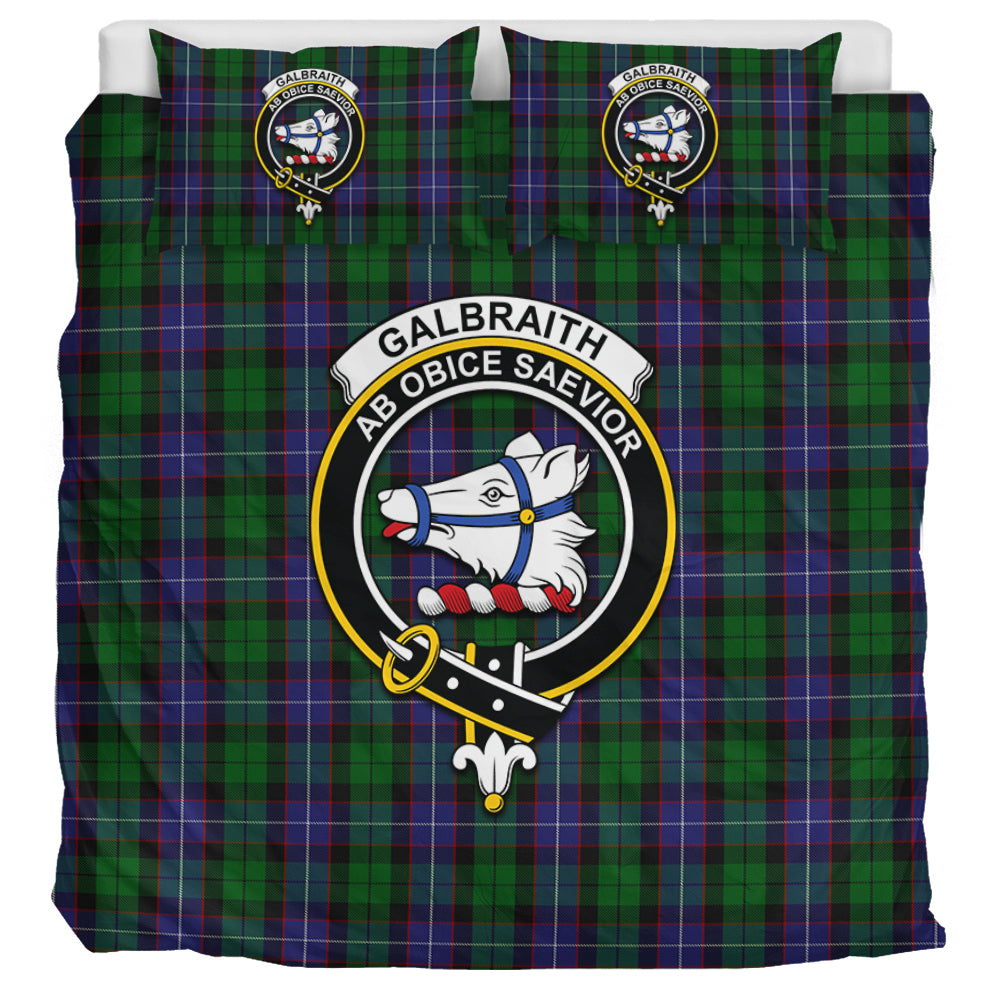 Galbraith Tartan Bedding Set with Family Crest UK Bedding Set UK Super King 104*94 inch - Tartan Vibes Clothing