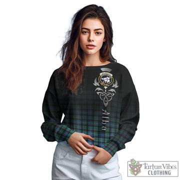 Galbraith Ancient Tartan Sweatshirt Featuring Alba Gu Brath Family Crest Celtic Inspired