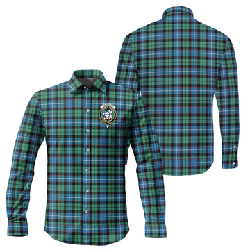 Galbraith Ancient Tartan Long Sleeve Button Up Shirt with Family Crest