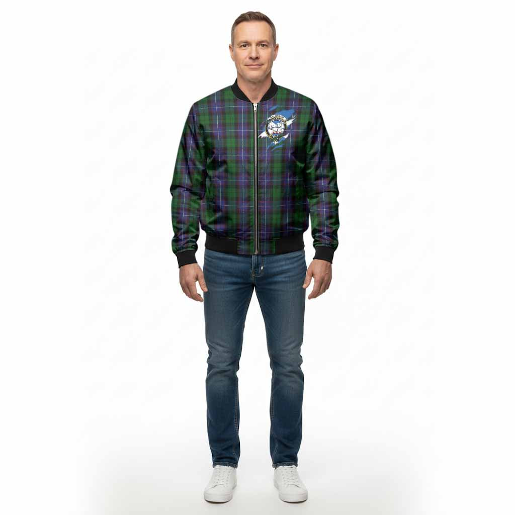 Galbraith Clan Crest In Me Tartan Bomber Jacket Scotland Flag Style