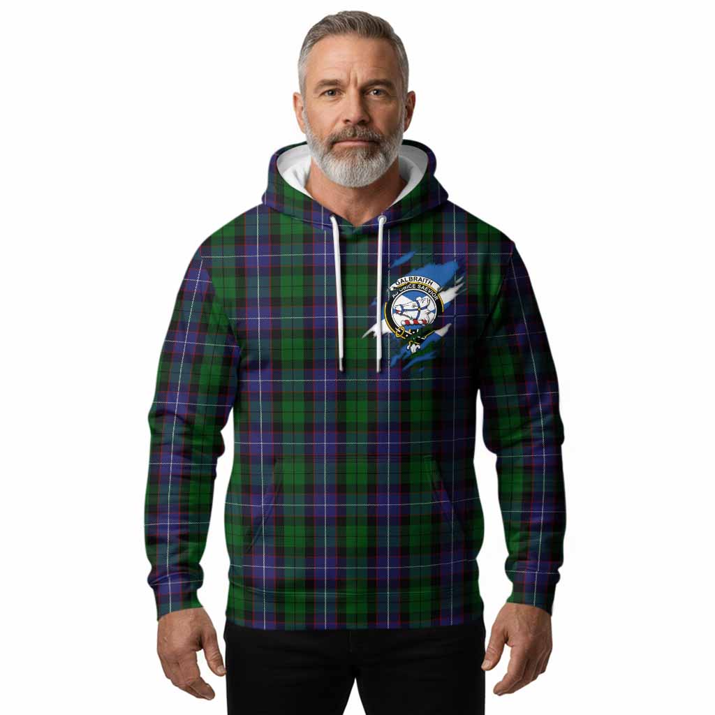 Galbraith Clan Crest In Me Tartan Hoodie Scotland Flag Style