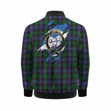 Galbraith Clan Crest In Me Tartan Kid Bomber Jacket Scotland Flag Style
