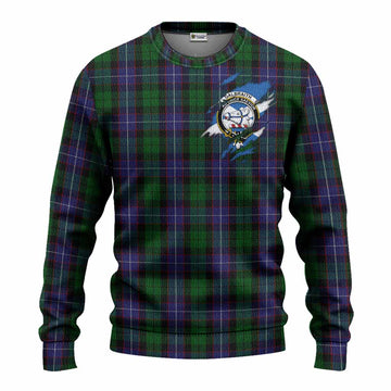 Galbraith Clan Crest In Me Tartan Knitted Sweater Scotland Flag Style