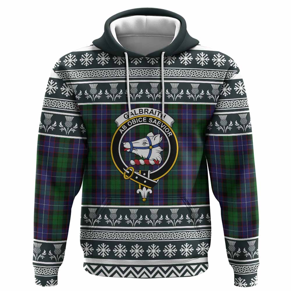 Galbraith Clan Tartan Christmas Hoodie with Family Crest - Tartan Vibes Clothing