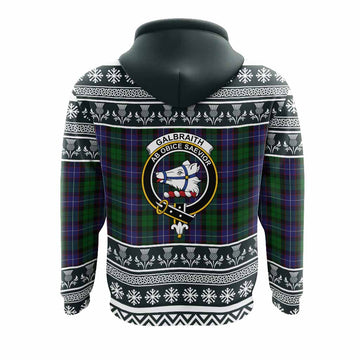 Galbraith Clan Tartan Christmas Hoodie with Family Crest