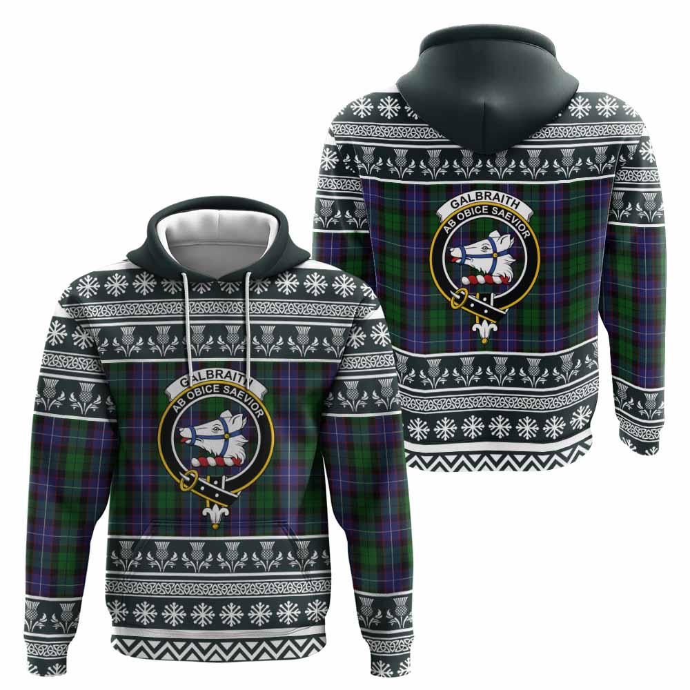 Galbraith Clan Tartan Christmas Hoodie with Family Crest - Tartan Vibes Clothing