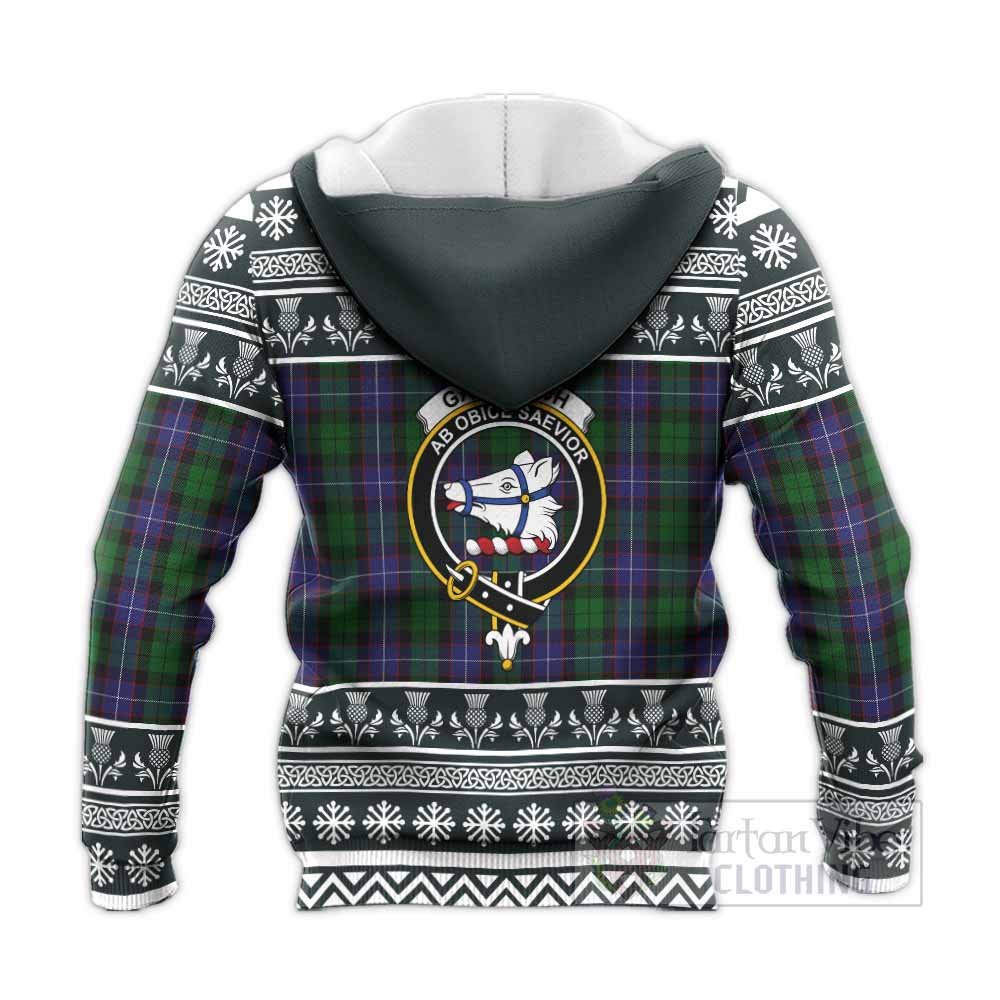 Galbraith Clan Tartan Christmas Knitted Hoodie with Family Crest - Tartan Vibes Clothing