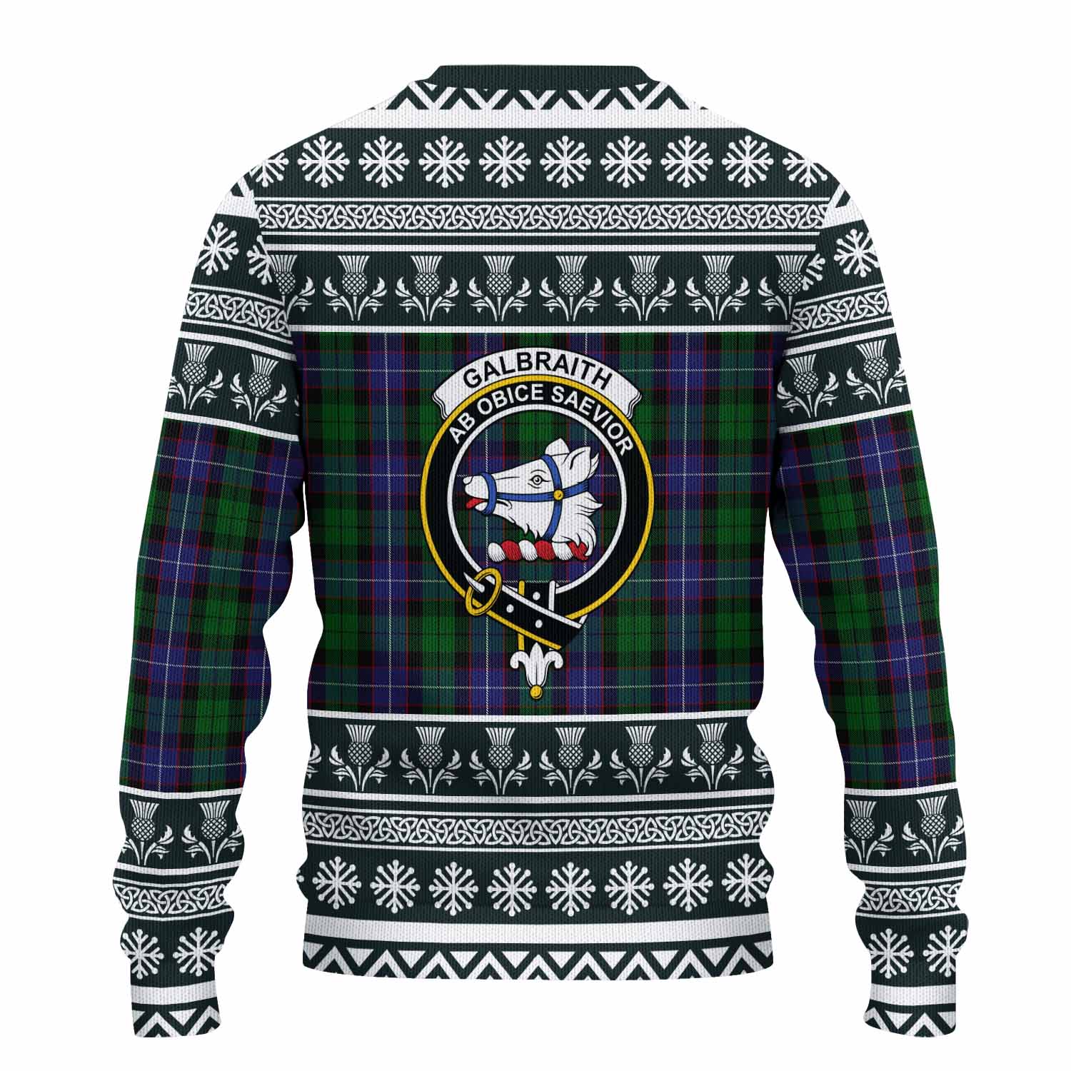 Galbraith Clan Tartan Christmas Ugly Sweater with Family Crest - Tartan Vibes Clothing