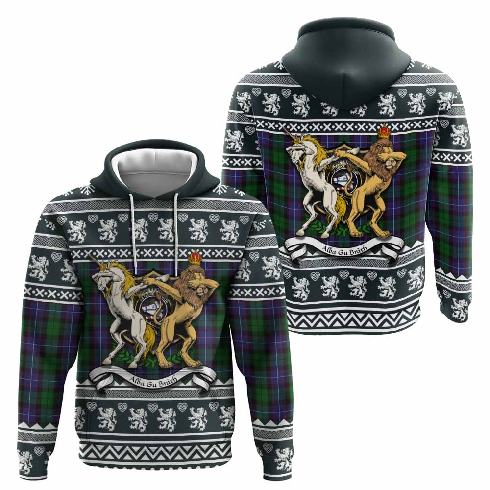 Galbraith Clan Tartan Crest Christmas Hoodie Coat of Arms Funny Style - Tartan Vibes Clothing