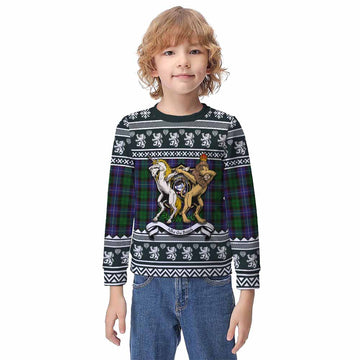 Galbraith Clan Tartan Crest Christmas Kid Ugly Sweatshirt Coat of Arms Funny Style