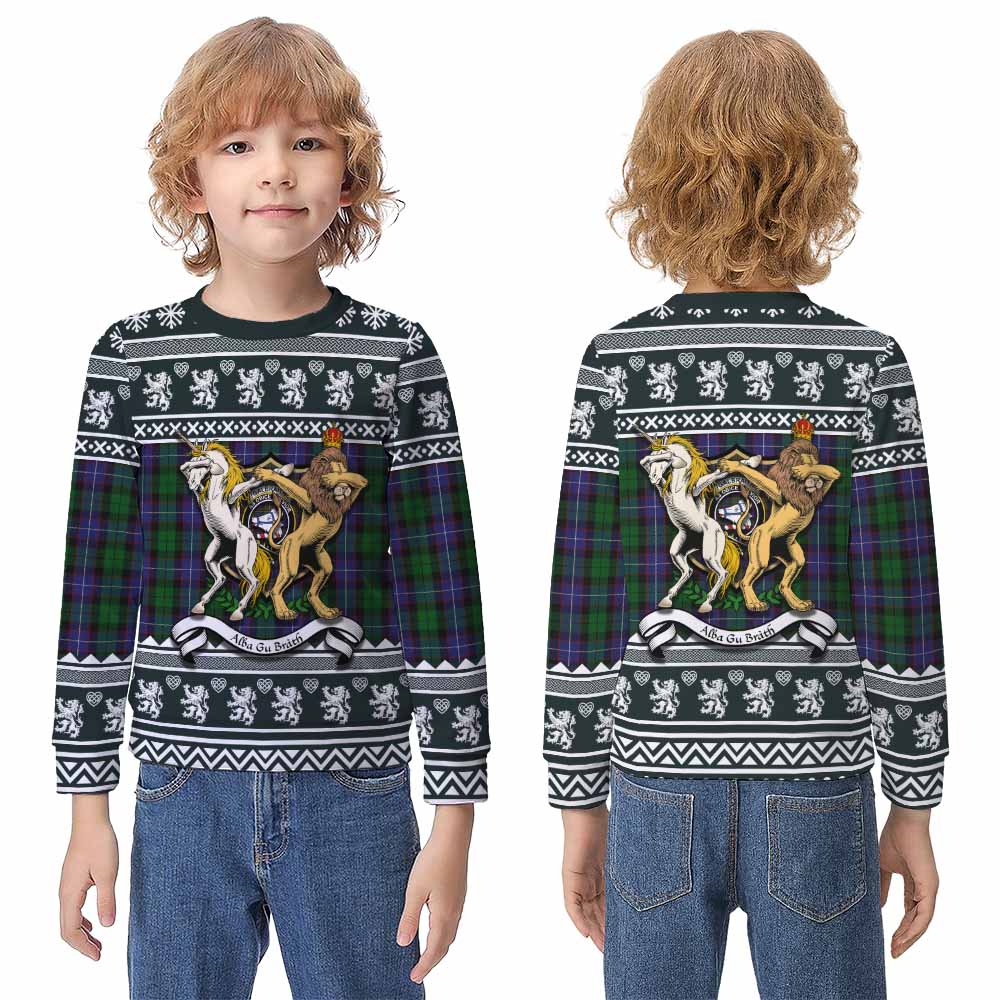 Galbraith Clan Tartan Crest Christmas Kid Ugly Sweatshirt Coat of Arms Funny Style - Tartan Vibes Clothing