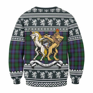Galbraith Clan Tartan Crest Christmas Sweatshirt Coat of Arms Funny Style
