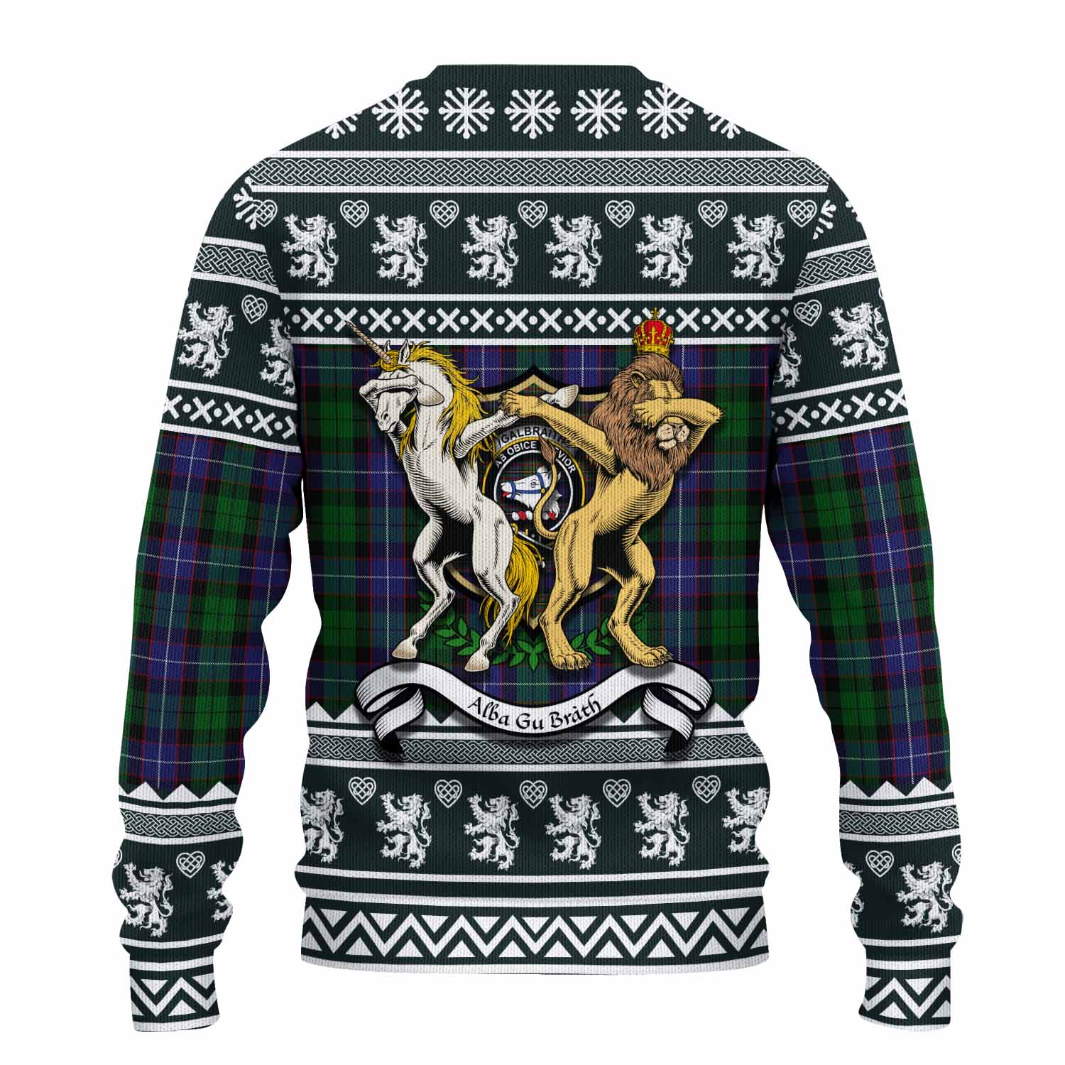 Galbraith Clan Tartan Crest Christmas Ugly Sweater Coat of Arms Funny Style - Tartan Vibes Clothing