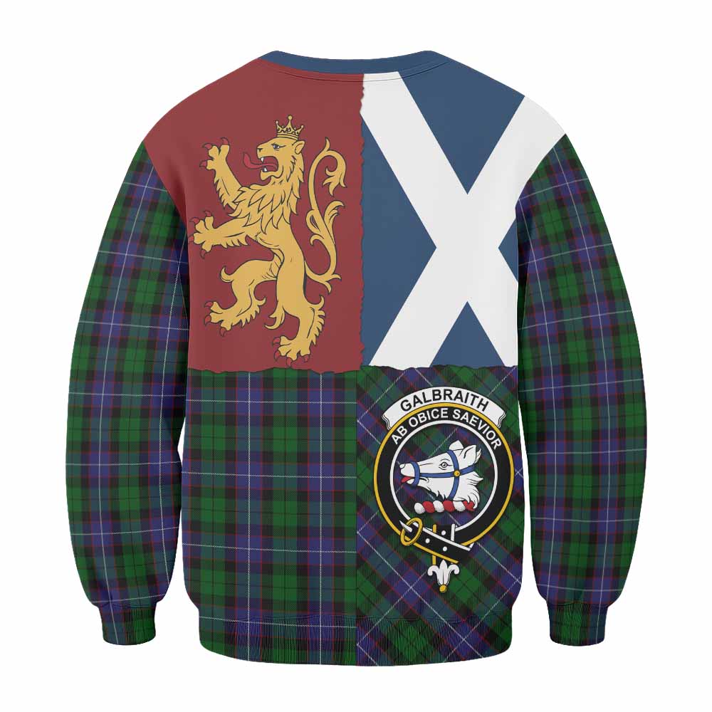 Galbraith Crest Tartan Sweatshirt with Lion Rampant Saltire Style