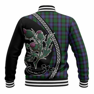 Galbraith Family Crest Tartan Baseball Jacket Alba Thistle Inspired - Tartan Vibes Clothing