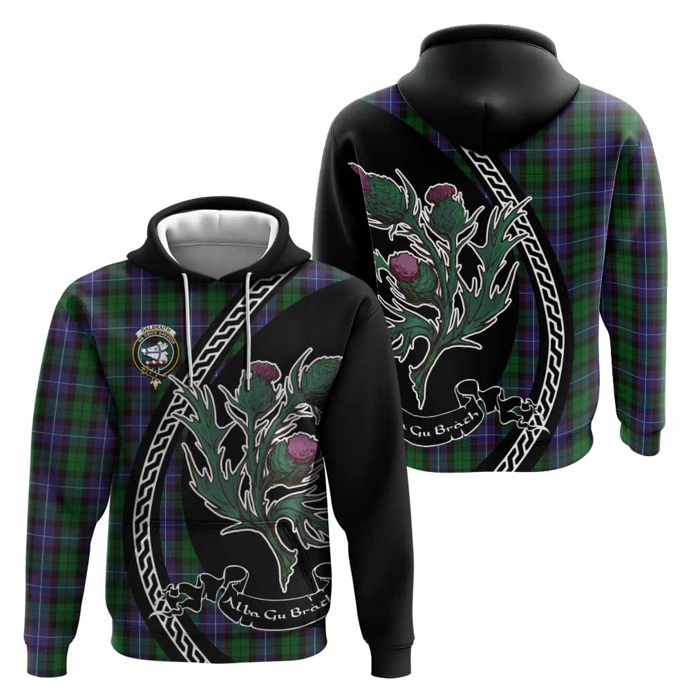 Galbraith Family Crest Tartan Hoodie Alba Thistle Inspired - Tartan Vibes Clothing