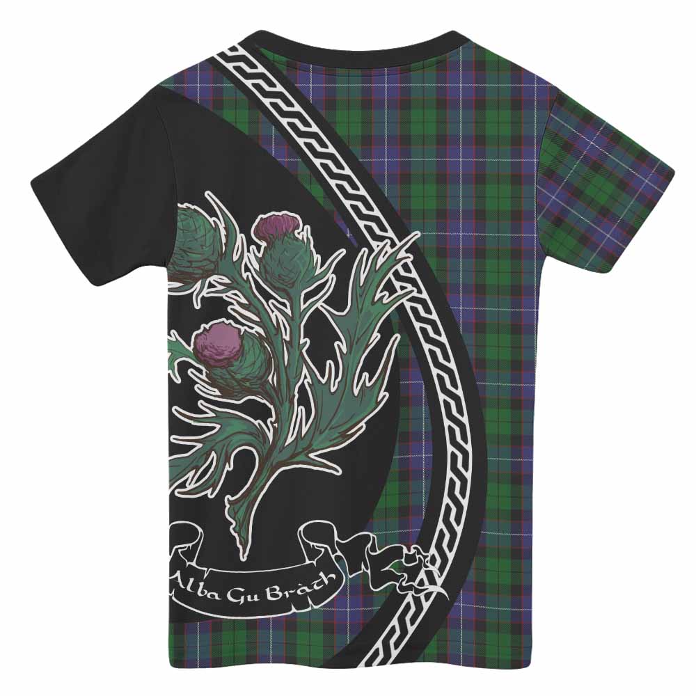 Galbraith Family Crest Tartan Kid T-shirt Alba Thistle Inspired - Tartan Vibes Clothing