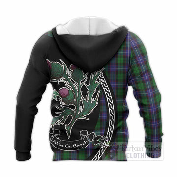 Galbraith Family Crest Tartan Knitted Hoodie Alba Thistle Inspired - Tartan Vibes Clothing