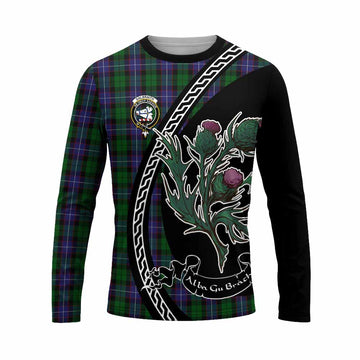 Galbraith Family Crest Tartan Long Sleeve T-Shirt Alba Thistle Inspired - Tartan Vibes Clothing