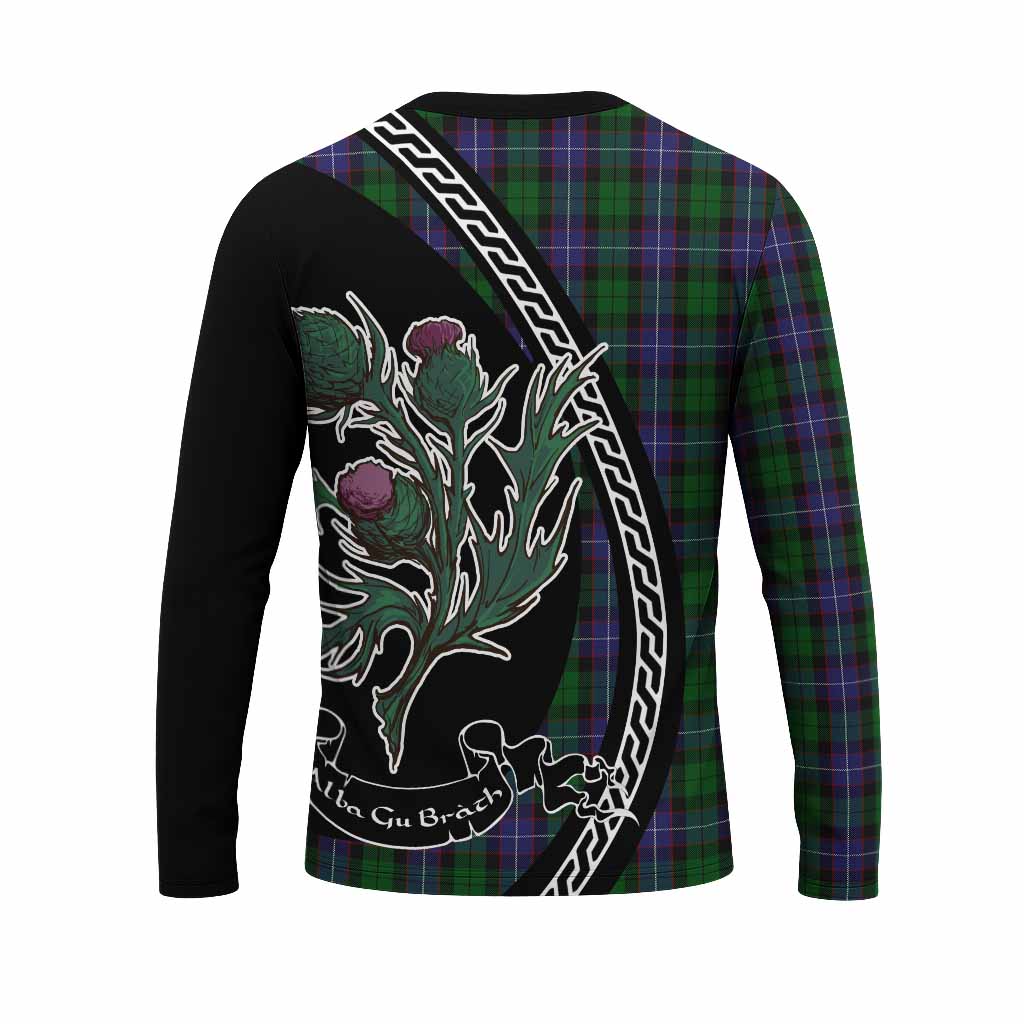 Galbraith Family Crest Tartan Long Sleeve T-Shirt Alba Thistle Inspired - Tartan Vibes Clothing