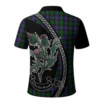 Galbraith Family Crest Tartan Polo Shirt Alba Thistle Inspired