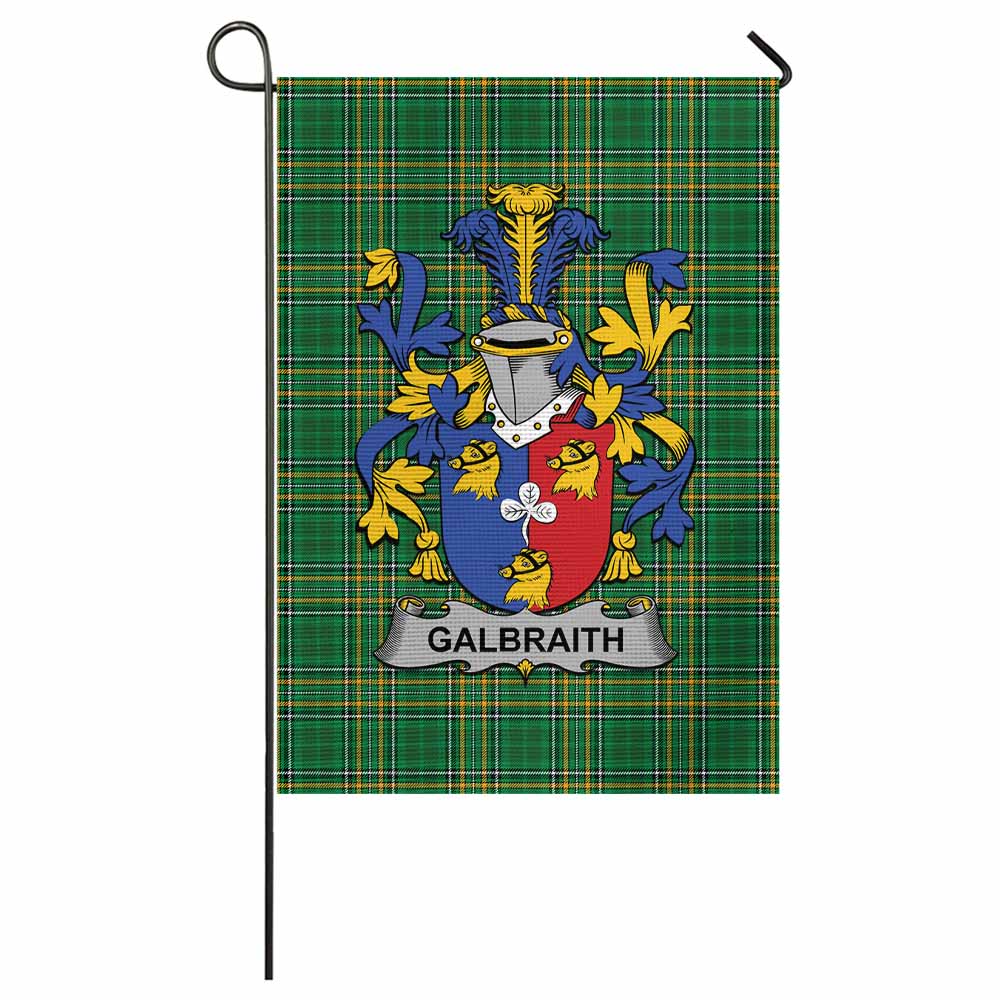 Galbraith Irish Clan Tartan Flag with Coat of Arms