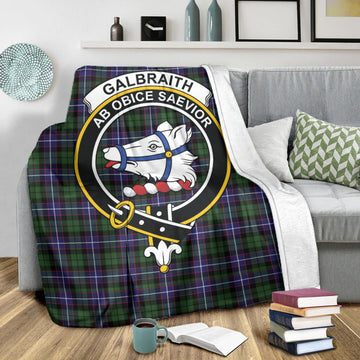 Galbraith Modern Tartan Blanket with Family Crest
