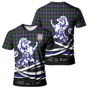 Galbraith Modern Tartan T-Shirt with Alba Gu Brath Regal Lion Emblem