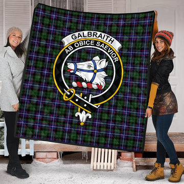 Galbraith Modern Tartan Quilt with Family Crest