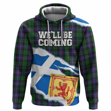 Galbraith Scotland Football Tartan Hoodie We'll Be Coming