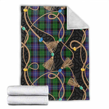 Galbraith Scottish Tartan Twisted Ropes Stylized Blanket X-Large 59 x 79 inches 150 x 200 cm - Tartan Vibes Clothing