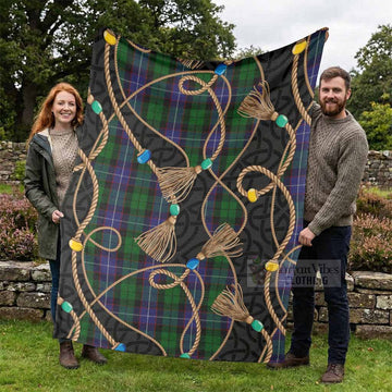 Galbraith Scottish Tartan Twisted Ropes Stylized Blanket - Tartan Vibes Clothing