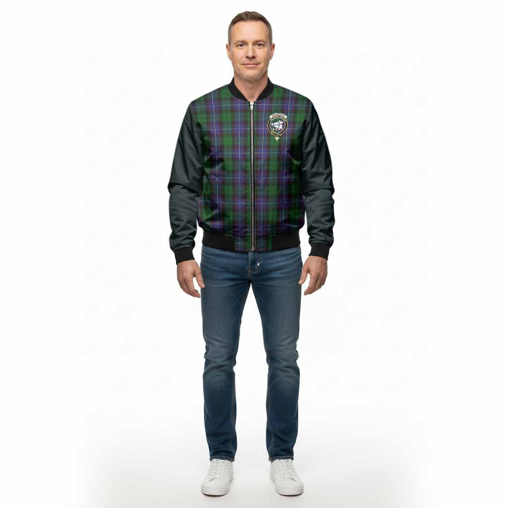 Galbraith Tartan Accent Bomber Jacket with Family Crest