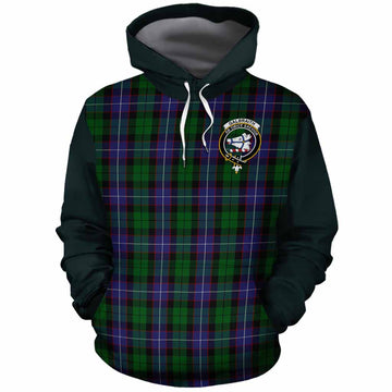 Galbraith Tartan Accent Cotton Hoodie with Family Crest