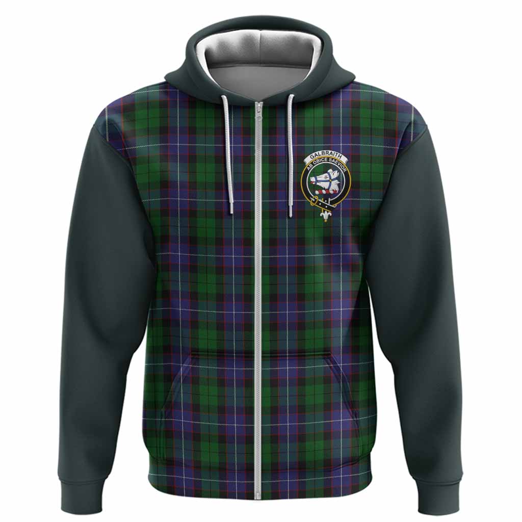 Galbraith Tartan Accent Hoodie with Family Crest