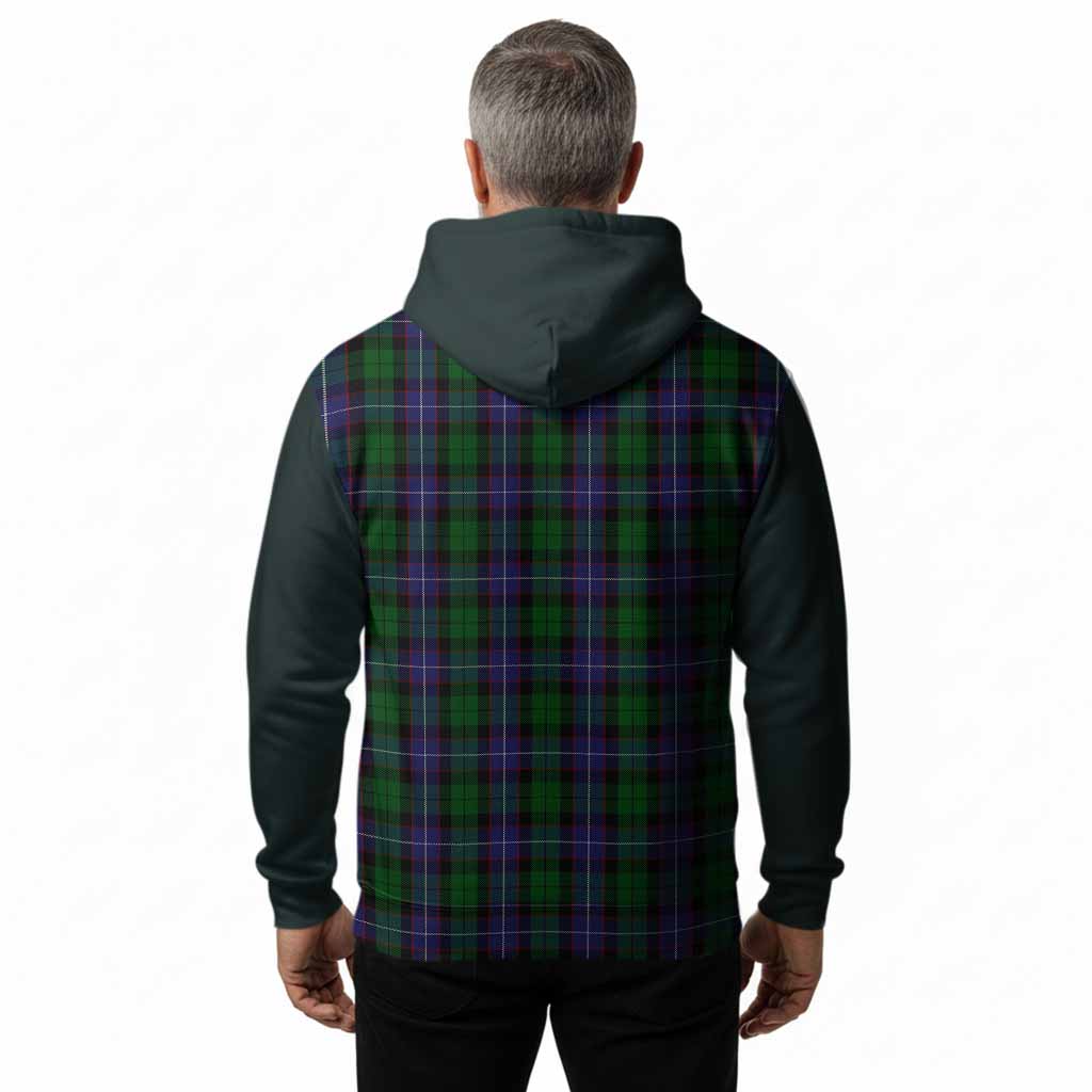 Galbraith Tartan Accent Hoodie with Family Crest