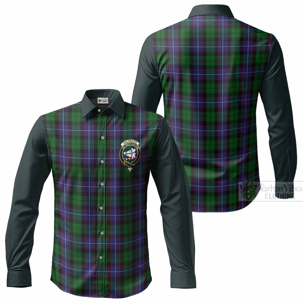 Galbraith Tartan Accent Long Sleeve Button Shirts with Family Crest