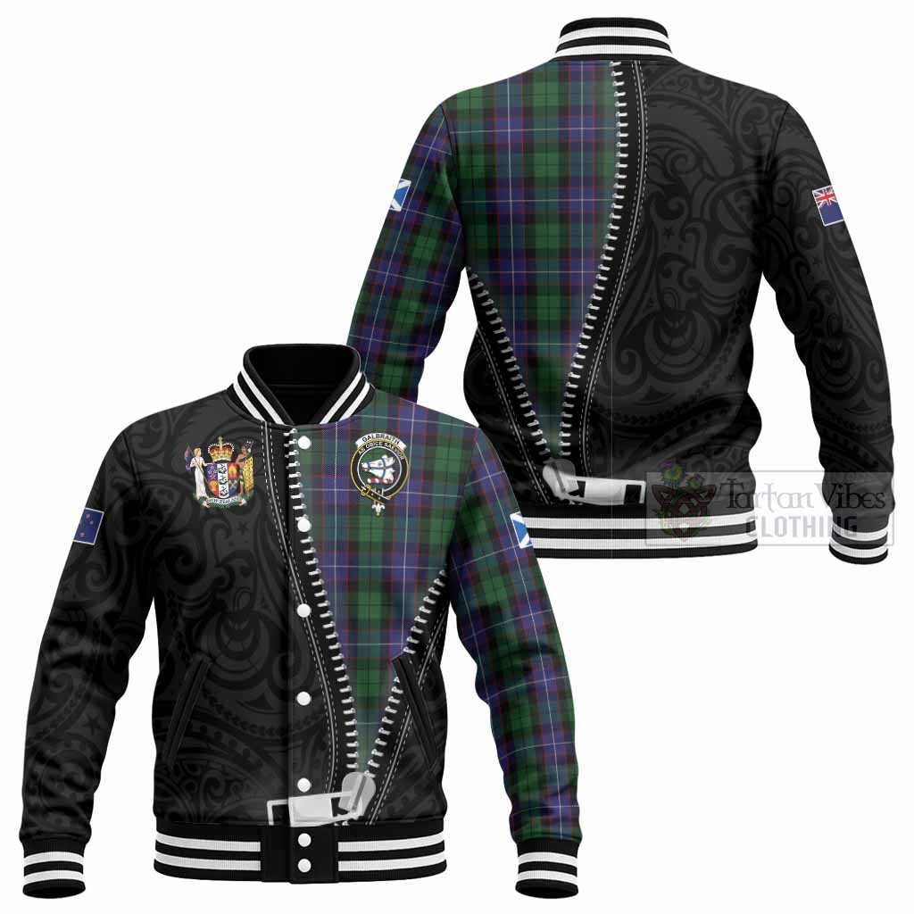 Galbraith Tartan Baseball Jacket New Zealand Pattern Unique Zipper Stylized
