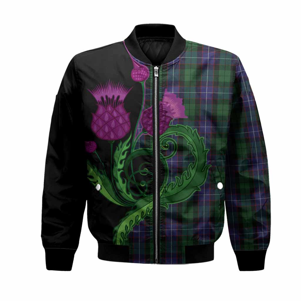 Galbraith Tartan Bomber Jacket Traditional Scottish Thistle