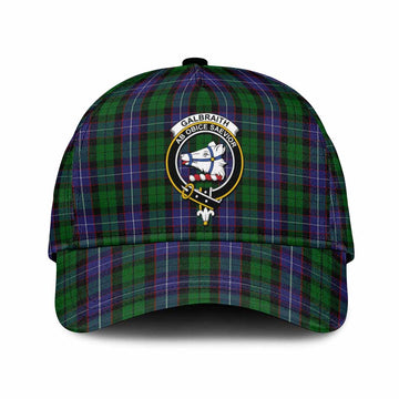 Galbraith Tartan Classic Cap with Family Crest