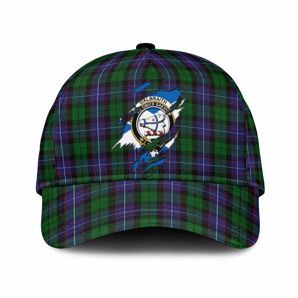 Galbraith Tartan Classic Cap with Family Crest In Me Style