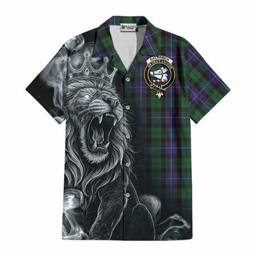 Galbraith Tartan Cotton Hawaiian Shirt Roaring Lion Heritage