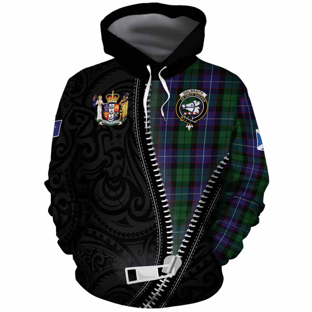 Galbraith Tartan Cotton Hoodie New Zealand Pattern Unique Zipper Stylized