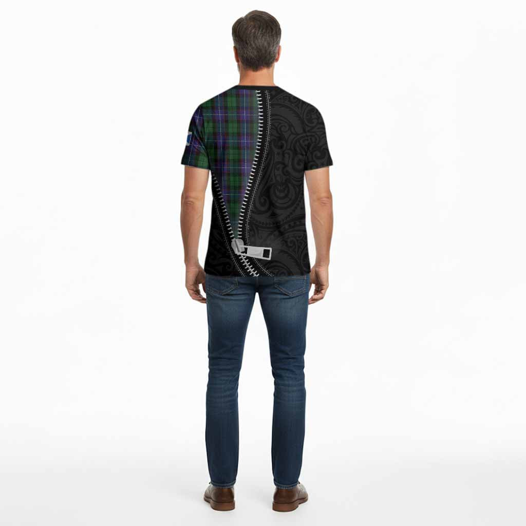 Galbraith Tartan Cotton T-shirt New Zealand Pattern Unique Zipper Stylized