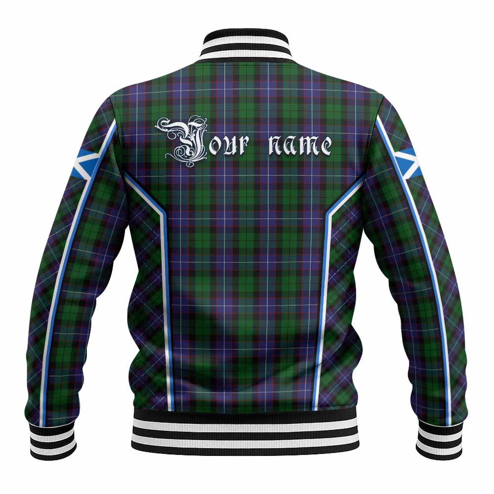 Galbraith Tartan Crest Baseball Jacket Scotland Coat of Arm Flag Style - Tartan Vibes Clothing