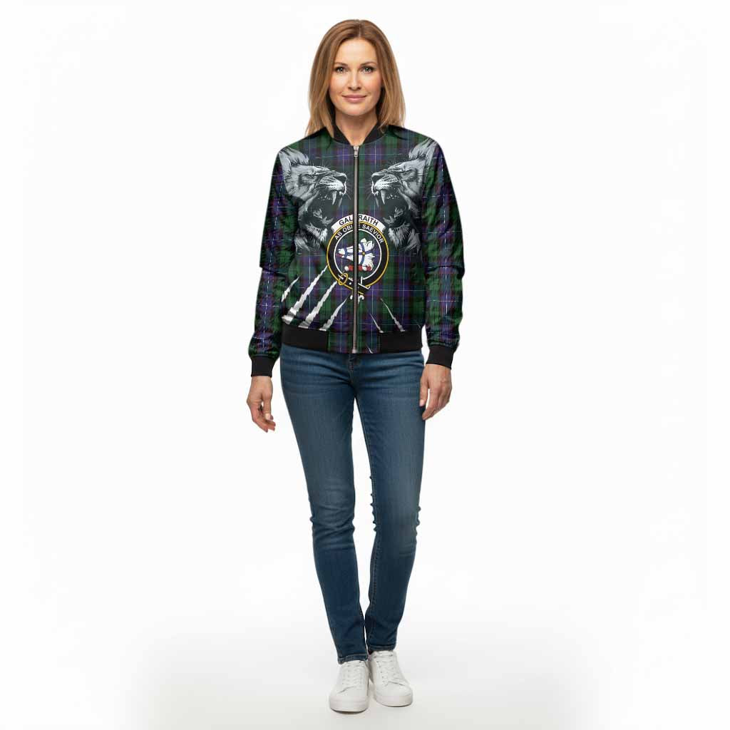 Galbraith Tartan Crest Bomber Jacket Ferocious Lion Style