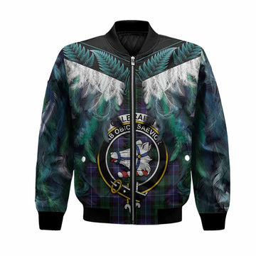Galbraith Tartan Crest Bomber Jacket New Zealand Maori Korowai Cloak