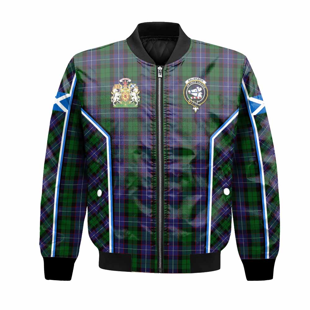 Galbraith Tartan Crest Bomber Jacket Scotland Coat of Arm Flag Style - Tartan Vibes Clothing