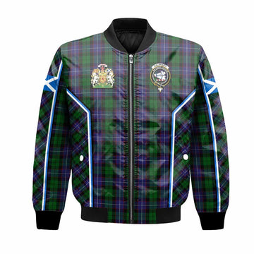 Galbraith Tartan Crest Bomber Jacket Scotland Coat of Arm Flag Style
